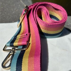 Fashion Strap for Purses or Crossbody Bags Multi-Colored Stripes